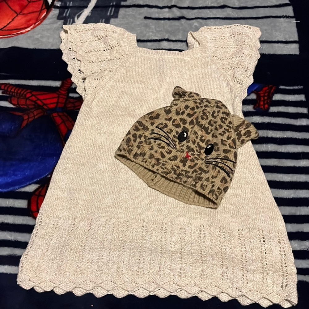 Easter dress and little hat to match